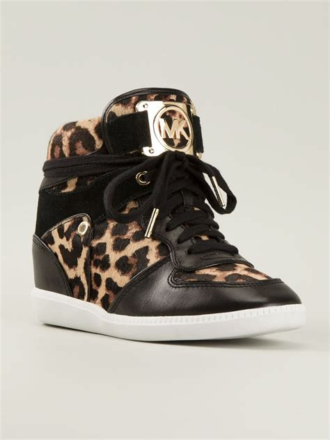 michael kors leopard sneakers sale|michael kors animal print shoes.